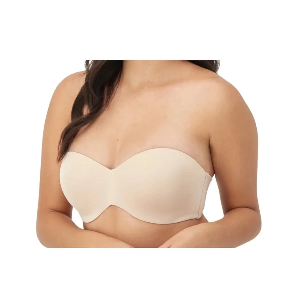 Maidenform Strapless Bra Strapless Bra 38DDD Nude Beige Convertible‎ Formal Prom